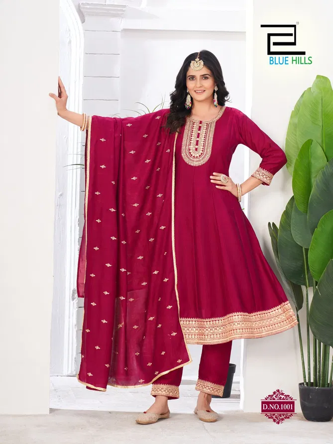 Taj Mahal By Blue Hills Vichitra Kurti With Bottom Dupatta Wholesalers In Delhi